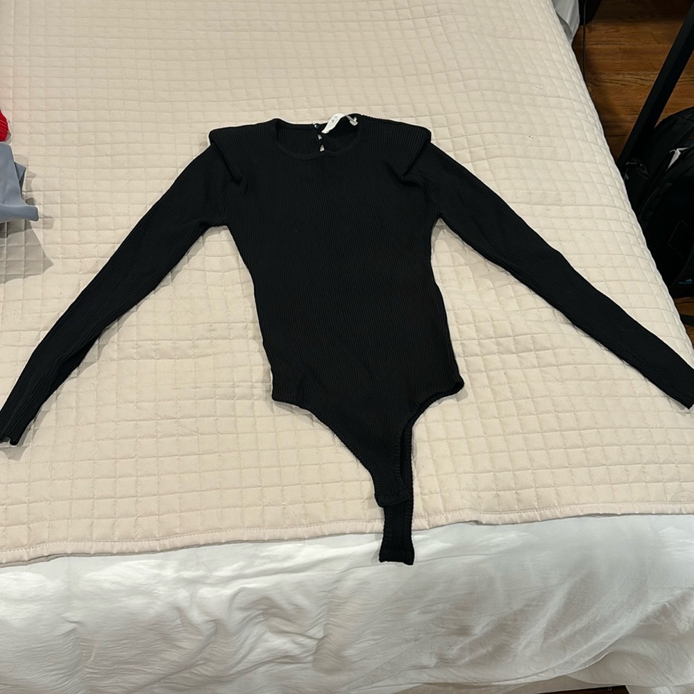 ASTR the label black bodysuit